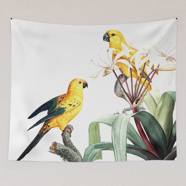 Item preview, Cute Parrots Tropical Bright Floral Nature designed and sold by ChinStore.