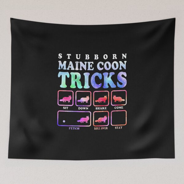 Item preview, Stubborn Maine Coon Tricks designed and sold by BasiaKrol.