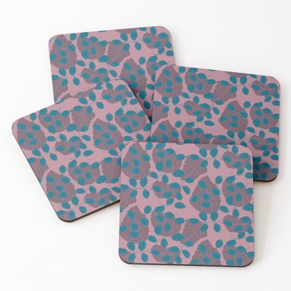 Item preview, Pattern of Muted Pinks and Green leaves designed and sold by Nerielart.