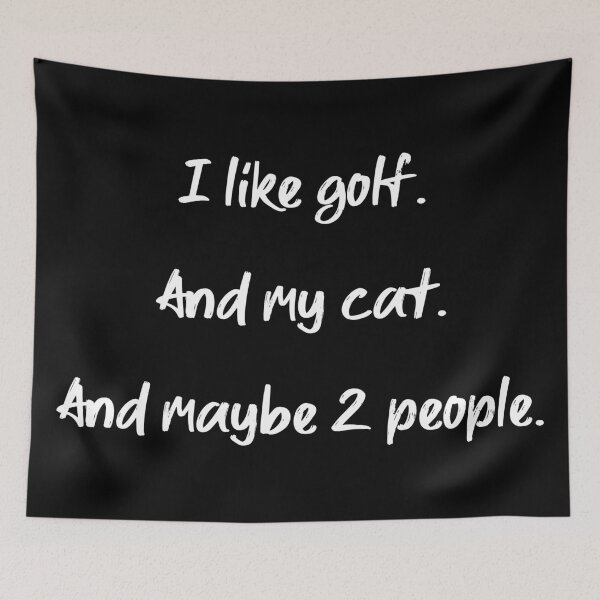 Item preview, I love golf, my cat and 2 people - II designed and sold by 2Girls1Shirt.