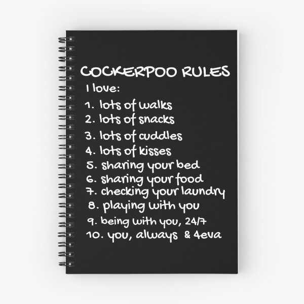 Item preview, Cockerpoo Rules. Text only design, white text. designed and sold by JellyBeenzz.
