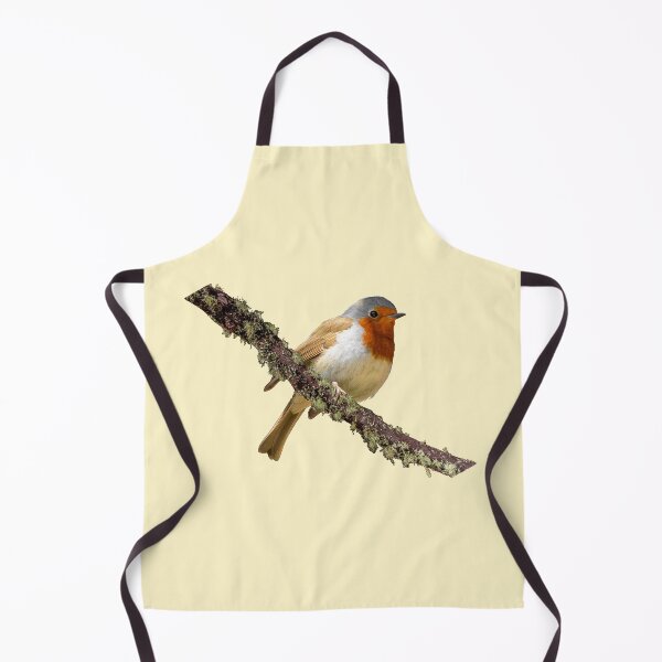 Item preview, European robin on a log with lichen designed and sold by CreaVisArt.