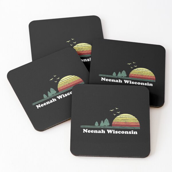 Item preview, Vintage Neenah Wisconsin Sunset Souvenir Print designed and sold by tamburroallena.