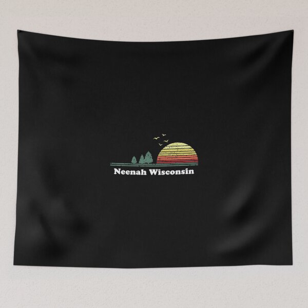 Item preview, Vintage Neenah Wisconsin Sunset Souvenir Print designed and sold by tamburroallena.