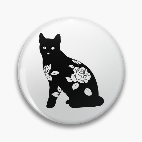 Item preview, Black Cat good luck Cats feline lovers cat flowers designed and sold by Coolstuff4you71.