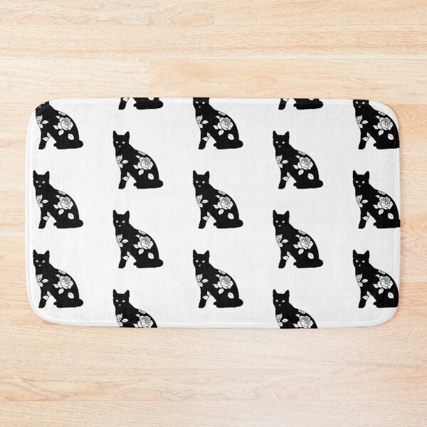 Item preview, Black Cat good luck Cats feline lovers cat flowers designed and sold by Coolstuff4you71.