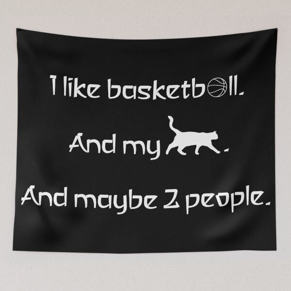 Item preview, I love basketball, my cat and 2 people. designed and sold by 2Girls1Shirt.