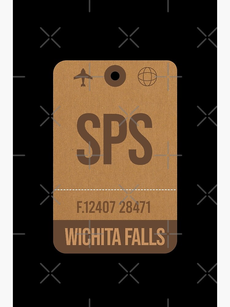"Wichita Falls, TX (SPS) USA Vintage Airport Luggage Tag Gift Idea For