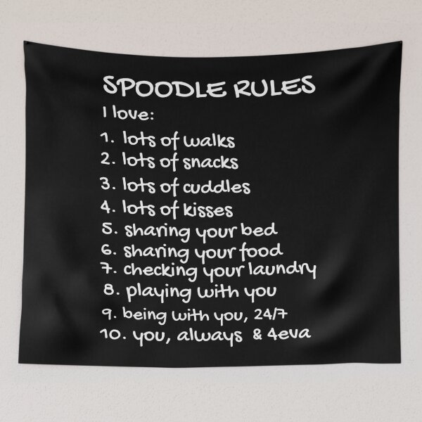 Item preview, Spoodle Rules. Text only design, white text. designed and sold by JellyBeenzz.