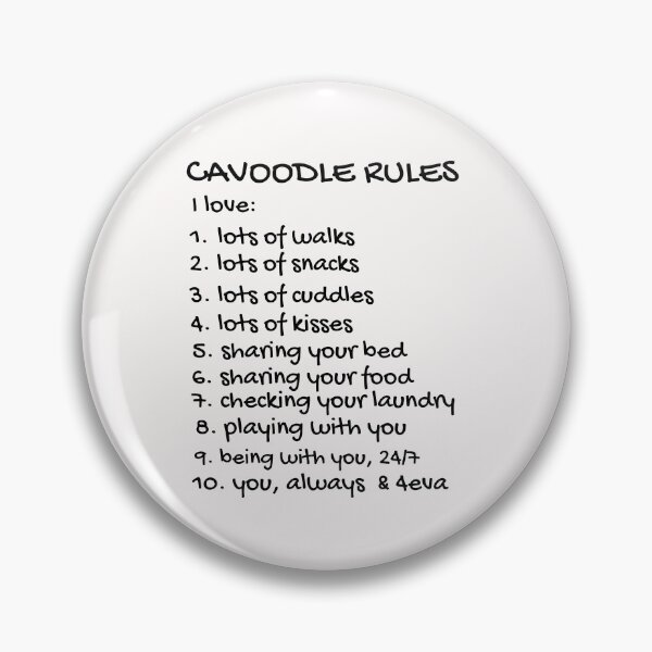 Item preview, Cavoodle Rules. Text only design, black text. designed and sold by JellyBeenzz.