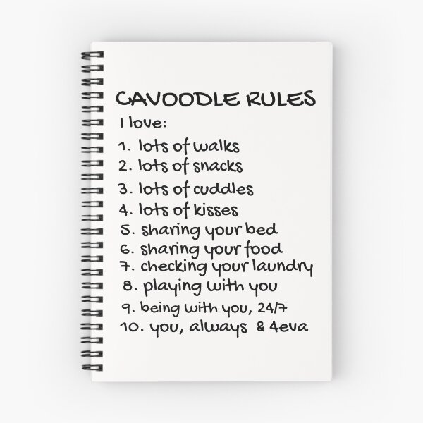 Item preview, Cavoodle Rules. Text only design, black text. designed and sold by JellyBeenzz.