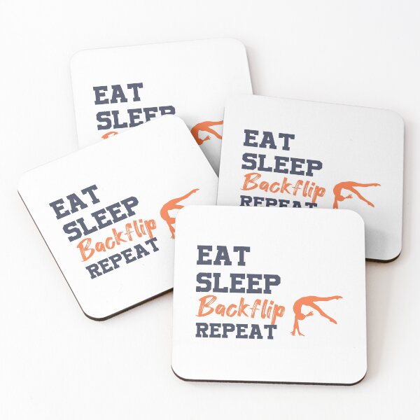 Item preview, Eat Sleep Backflip Repeatt | Cute Gymnastics Shirt Gymnast Gifts Gymnastic Clothes Girls designed and sold by Yobeli.