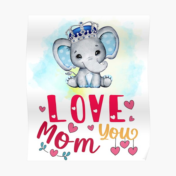 Art Mural Sur Le Theme Maman Et B C3 b C3 C3 l C3 phant Redbubble