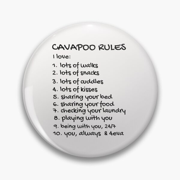 Item preview, Cavapoo Rules. Text only design, black text. designed and sold by JellyBeenzz.