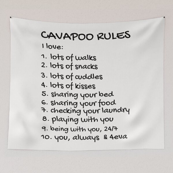Item preview, Cavapoo Rules. Text only design, black text. designed and sold by JellyBeenzz.