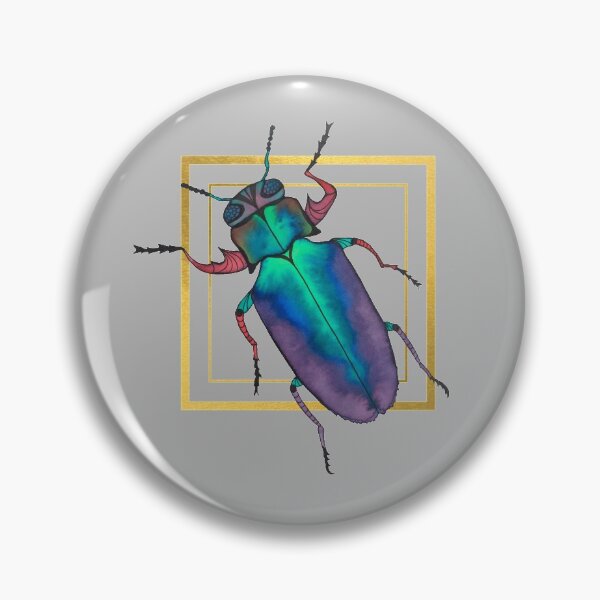Item preview, Insect bug watercolor gold  designed and sold by editanagy.