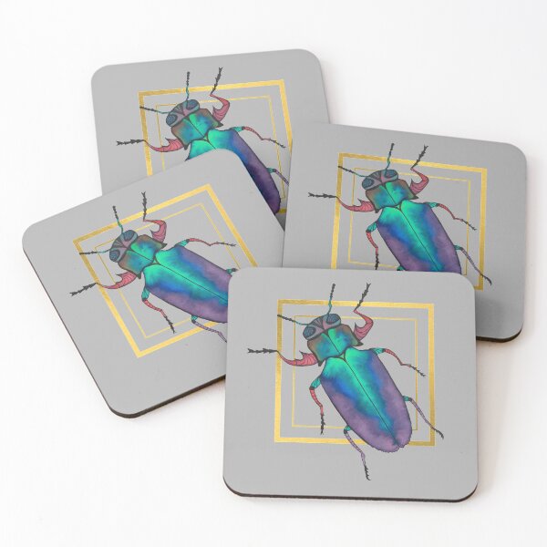 Item preview, Insect bug watercolor gold  designed and sold by editanagy.