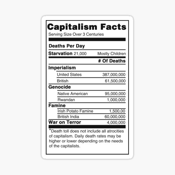 Faits du capitalisme Sticker