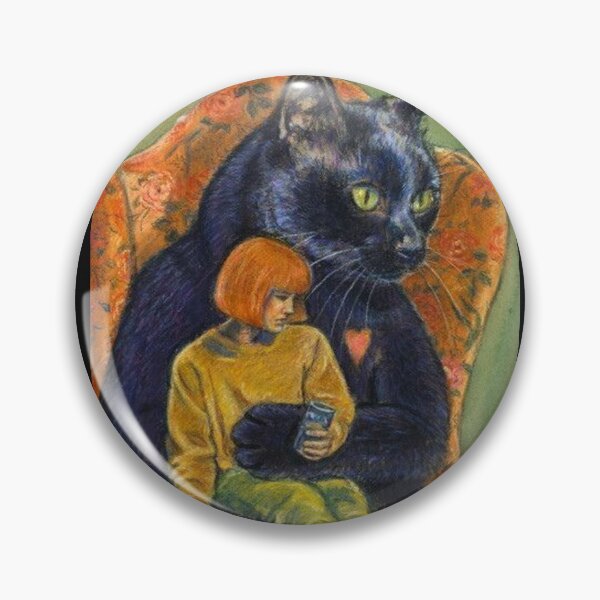 Item preview, Black Cat good luck Cats feline lovers cat heart with girl designed and sold by Coolstuff4you71.