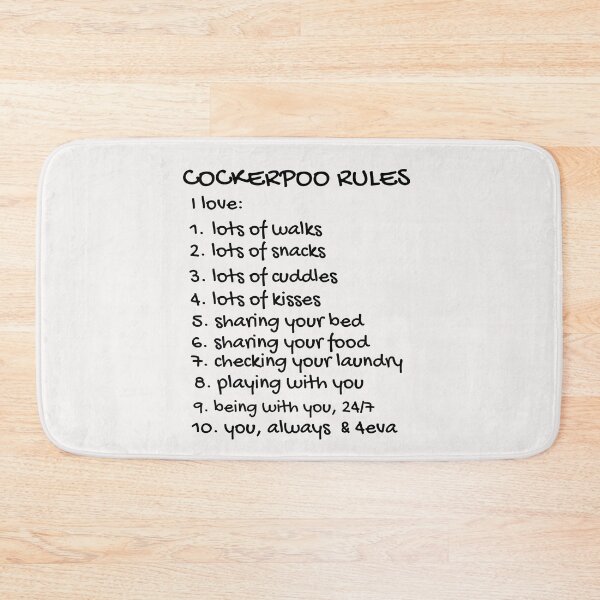 Item preview, Cockerpoo Rules. Text only design, black text. designed and sold by JellyBeenzz.
