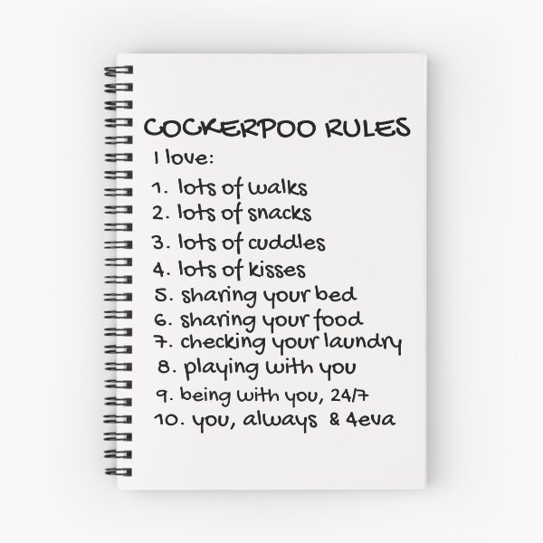 Item preview, Cockerpoo Rules. Text only design, black text. designed and sold by JellyBeenzz.