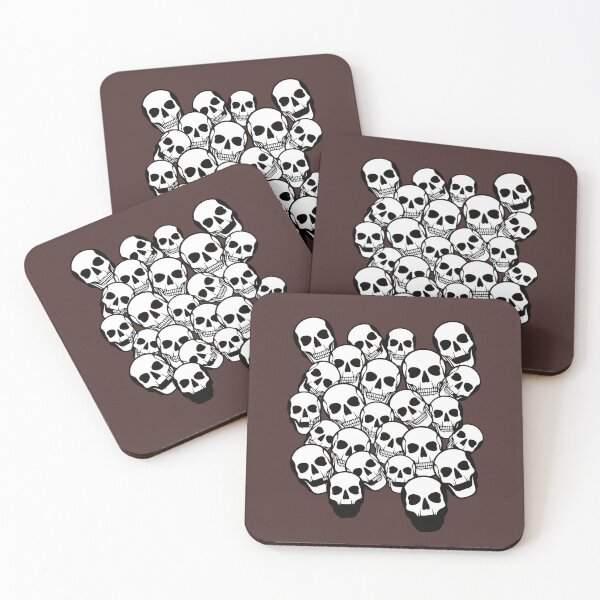 Item preview, Many black skulls designed and sold by Iuliia Nerd.