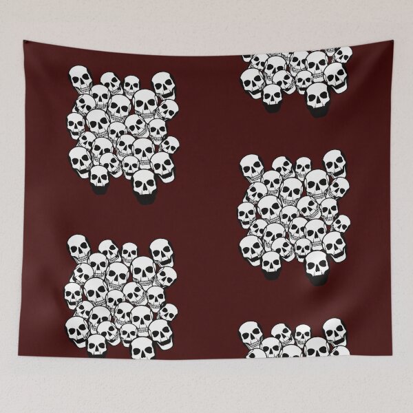 Item preview, Many black skulls designed and sold by Iuliia Nerd.