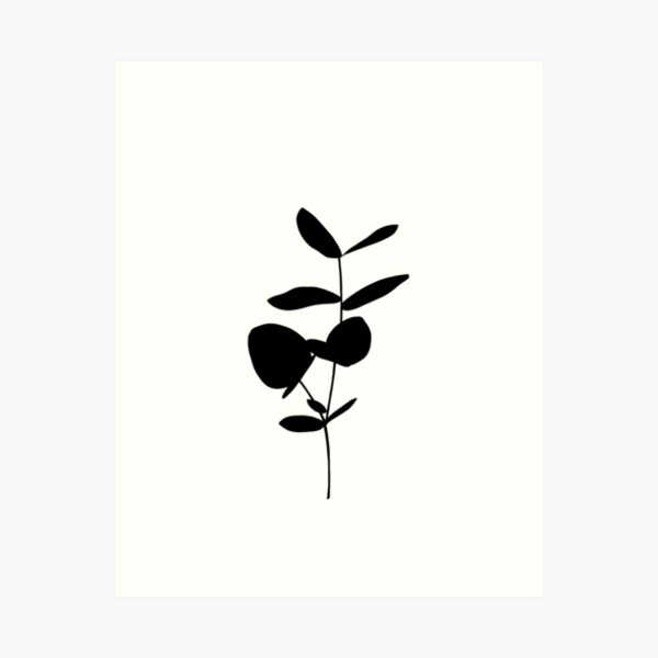 Item preview, Plant silhouette black and white botanical illustration - Saffron designed and sold by TheColourStudy.