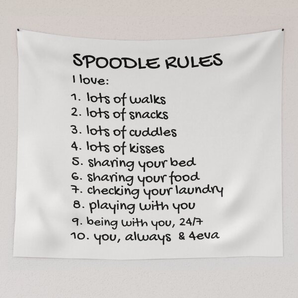 Item preview, Spoodle Rules. Text only design, black text. designed and sold by JellyBeenzz.