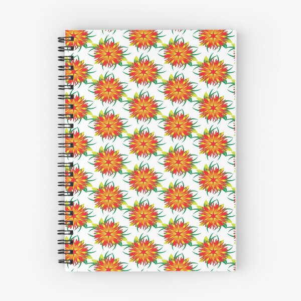 Item preview, Orange and red flower pattern designed and sold by CreativePetlin.