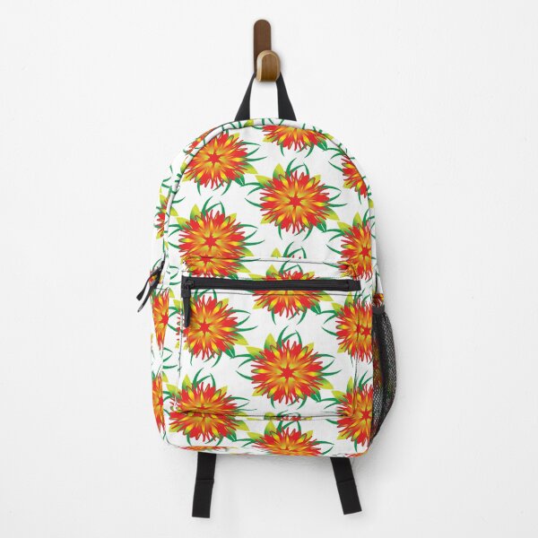 Item preview, Orange and red flower pattern designed and sold by CreativePetlin.
