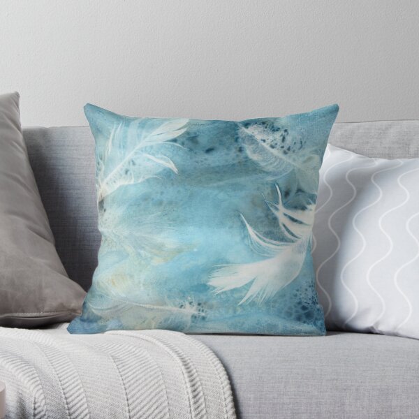 Your Inspiration - Multicolor Falling Feathers blue white brown