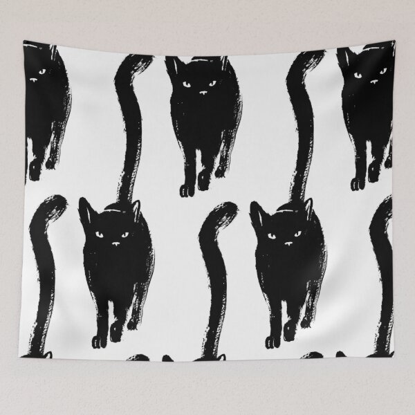 Item preview, Black Cat good luck Cats feline lovers cat big tail designed and sold by Coolstuff4you71.