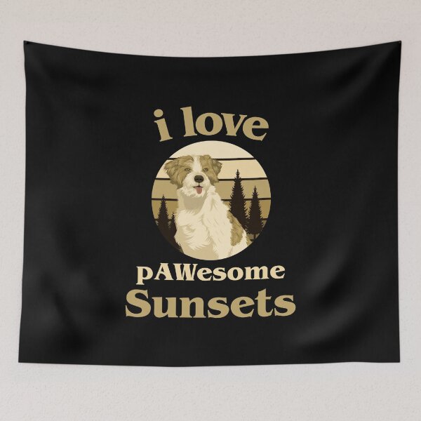 Item preview, cute dog, sunset,  i love pawesome sunsets designed and sold by doctors-apparel.
