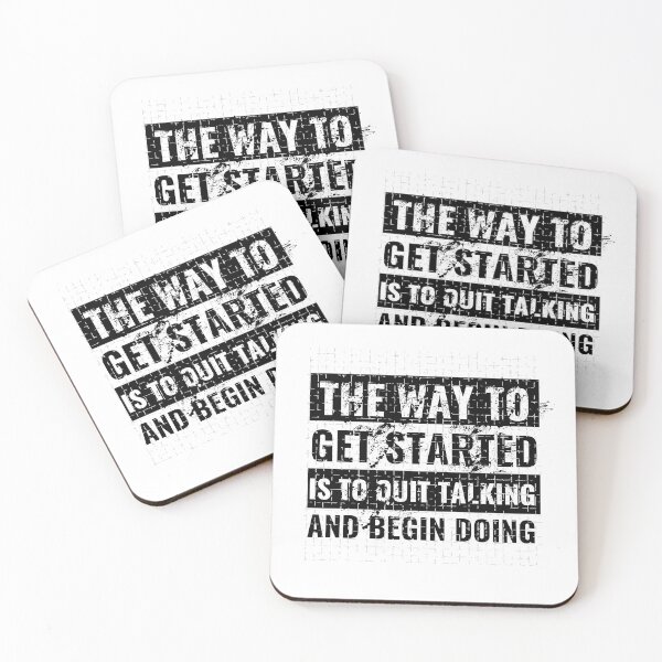 Item preview, The way to get started is to quit talking and begin doing - motivational quotes designed and sold by youngdstag.