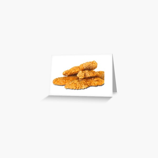 Chicken Tendies Greeting Cards Redbubble - gimme gimme chicken tendies song id roblox roblox free