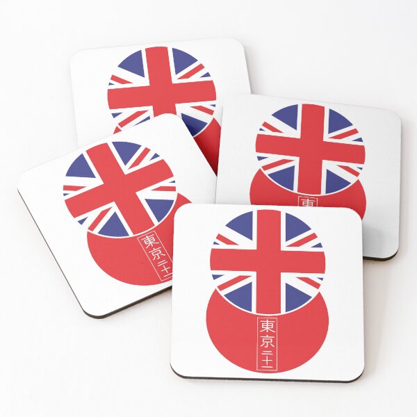 Item preview, UK/GB and Japanese flag roundels with Tokyo 21 in Kanji characters designed and sold by Ricogfx.