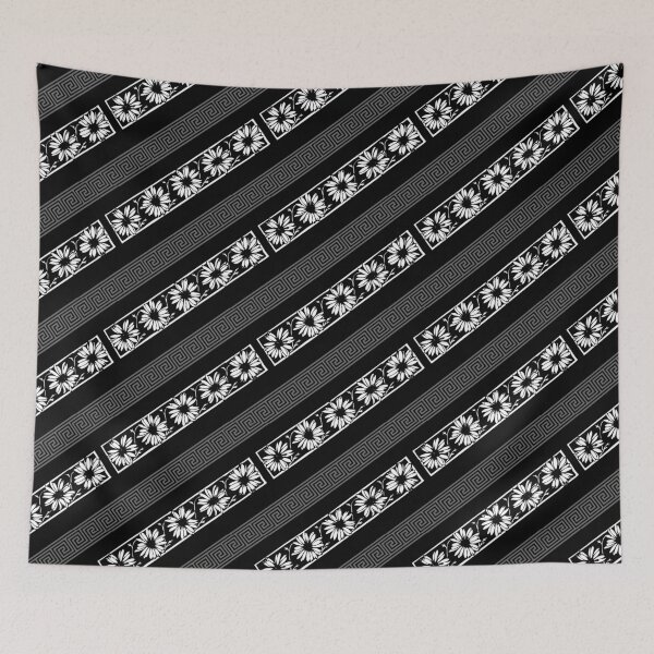 Item preview, Classic black and white greek floral seamless pattern. designed and sold by angelisart.