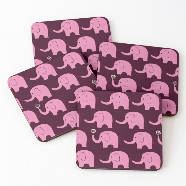 Item preview, Elephant Parade on Raspberry designed and sold by The Wellington Boot.