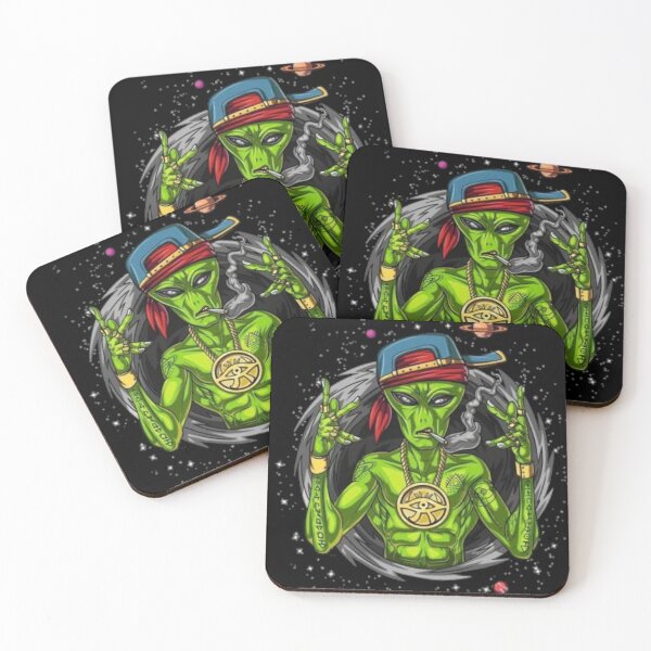 Item preview, Alien smoking dope funky art designed and sold by Sovik Goswami.