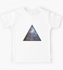 Camiseta para niños Triángulo azul de la galaxia