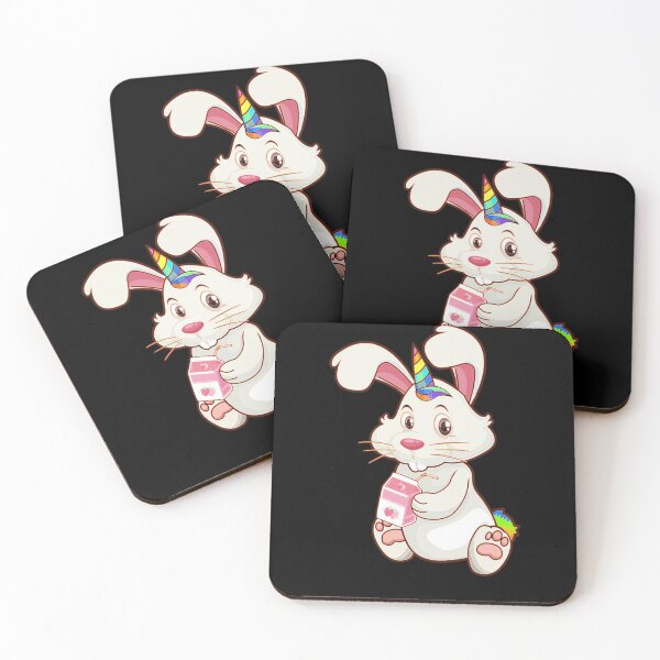 Item preview, Cute Bunnycorn Strawberry Milk Bunny Unicorn designed and sold by Space Art.