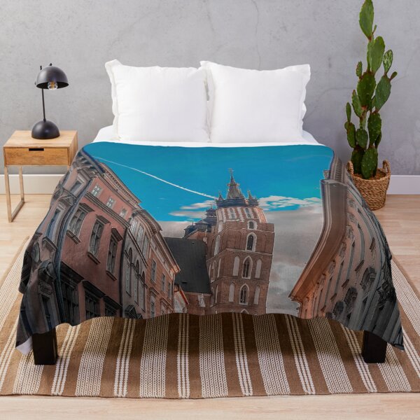 Item preview, Colorful side buildings in streets of krakow old town designed and sold by SandShopDesigns.