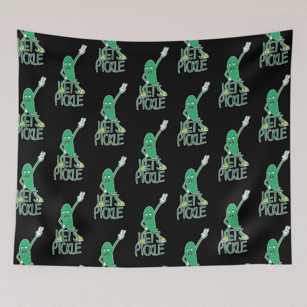 Item preview, Let's Pickle - Rock Out Pickle Man in Blue designed and sold by Vincent White.