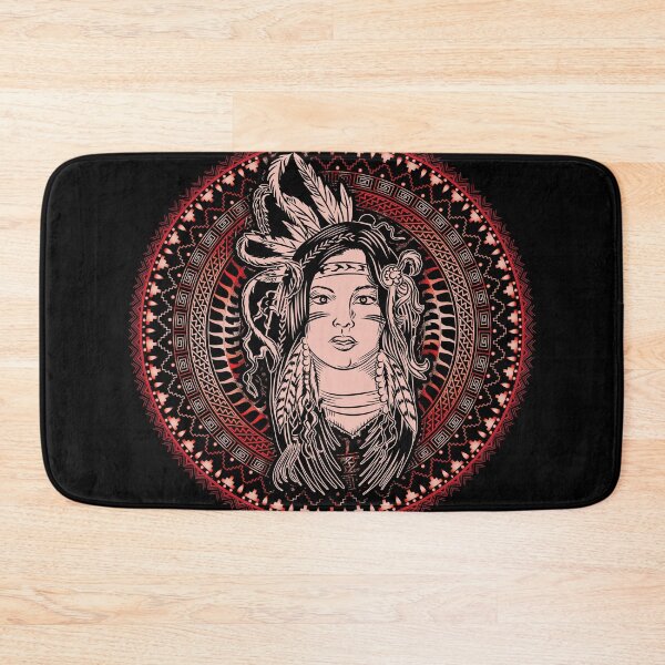 Item preview, Native American Woman with Vintage Pattern designed and sold by javaneka.