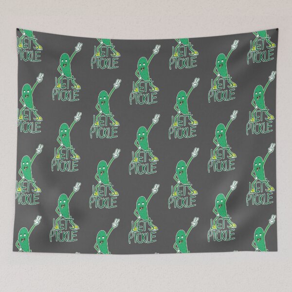 Item preview, Let's Pickle - Rock Out Pickle Man in Grey designed and sold by Vincent White.