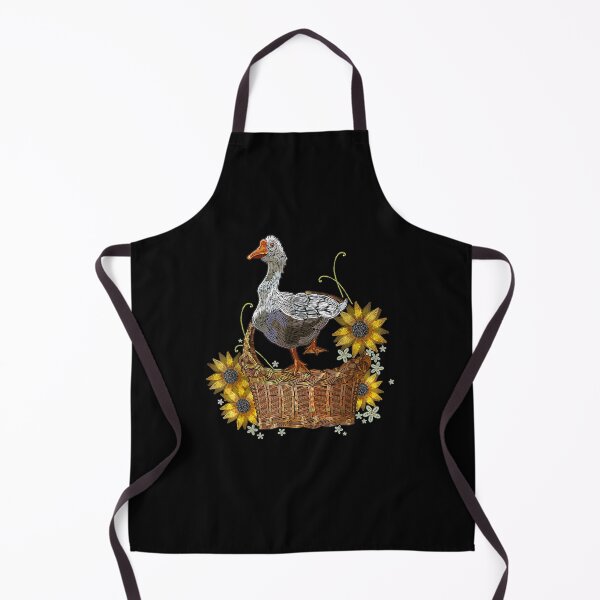 Item preview, Goose In A Wicker Basket With Sunflowers  designed and sold by manidala.