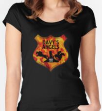 Davy's Angels Badge Women's Fitted Scoop T-Shirt