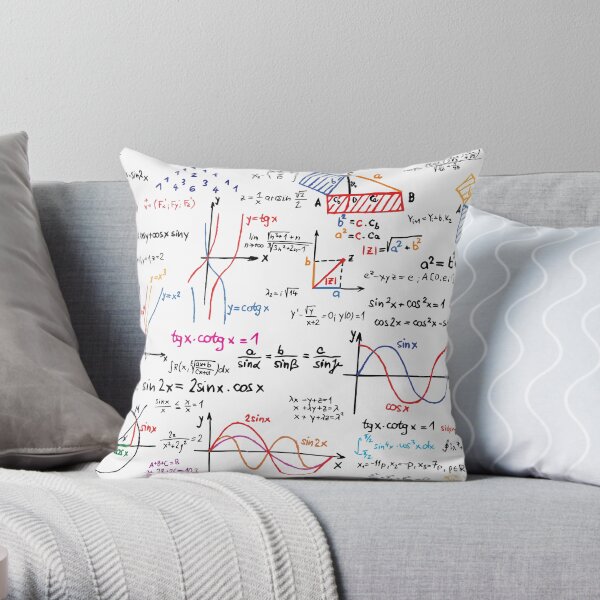 Mathematics Formulas Numbers Throw Pillow