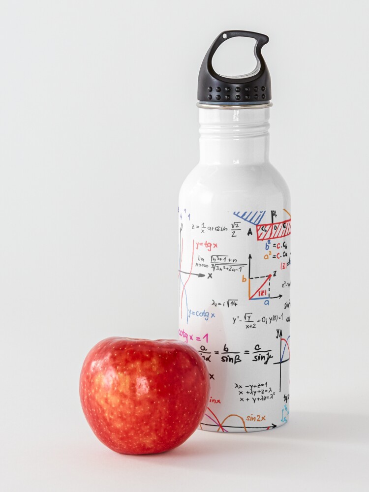 Alternate view of Mathematics Formulas Numbers Water Bottle
